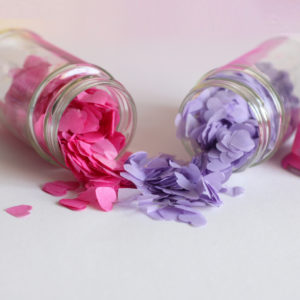 Confetti Pink & Purple Heart