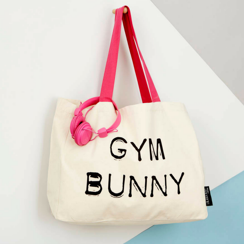 10 litres Crazy bunny lady Tote Shopping Gym Beach Bag 42cm x38cm 