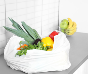 plastic bag with vegetables