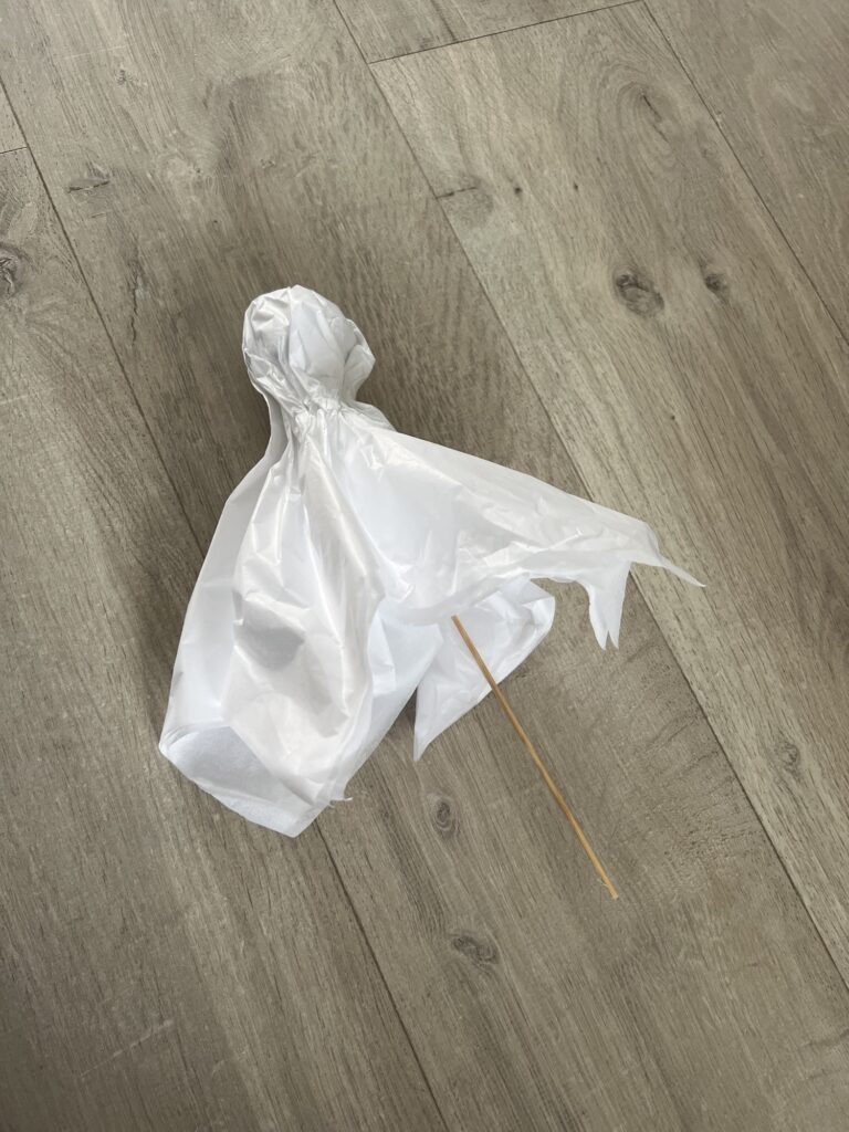 tissue paper ghost wand