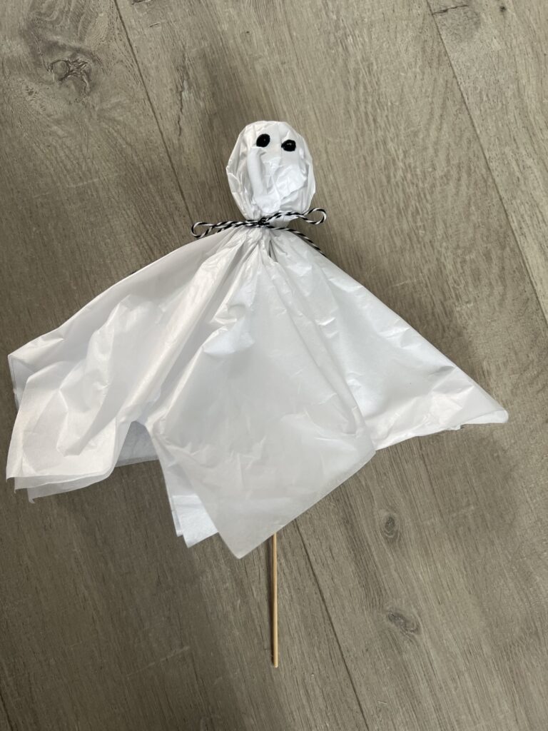 tissue paper ghost wand