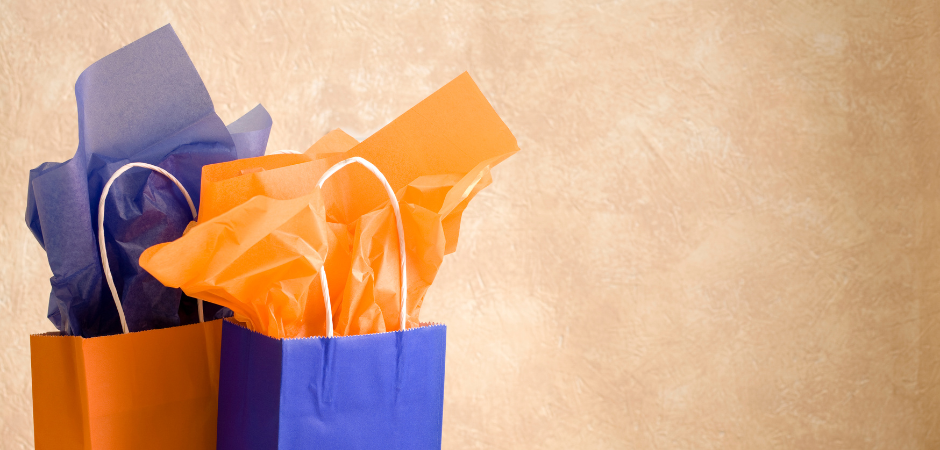 Gift bags with tissue paper