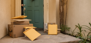 parcels on a doorstep