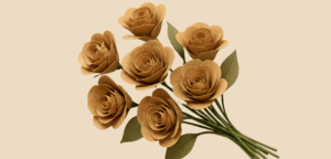 Kraft paper flowers