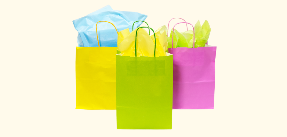 Coloured paper bags