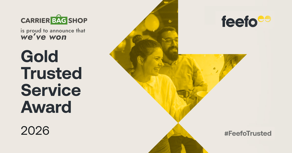 Carrier Bag Shop receives the Feefo Gold Trusted Service Award 2026